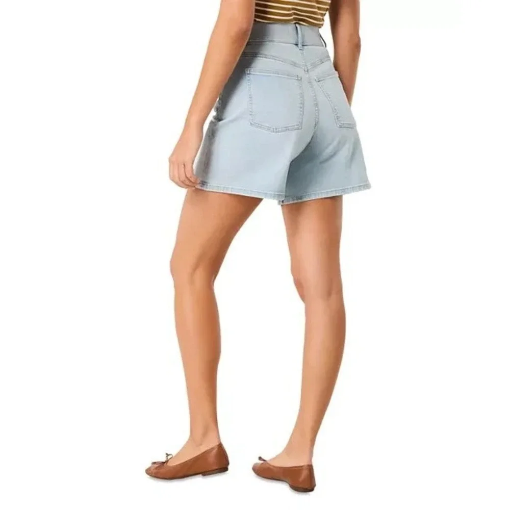 SPANX Pull On High Waist Denim Shorts 7